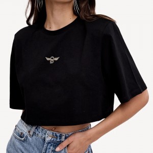CR CropTop Antheia Black/Gold Creative Recreation