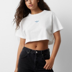 CR CropTop Antheia White/Blue Creative Recreation