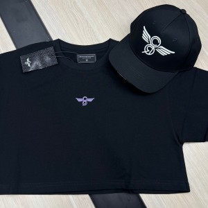 CropTop Antheia BLACK/PURPLE Creative Recreation